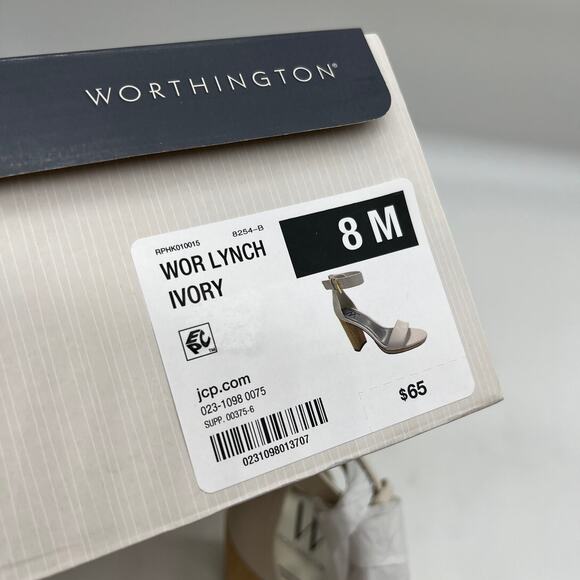 Worthington Womens Lynch Heeled Sandals Ivory Size 8M - Picture 9 of 10